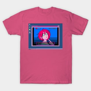 vaporwave aesthetic retro video game anime girl T-Shirt